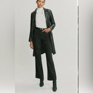Reformation Georgia high rise pinstripe jeans with flare size 28